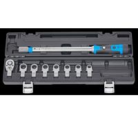 SW-Stahl 03880L Jeu de clés dynamométriques professionnelles avec carré mâle 14x18 mm 40-200 Nm 9 pièces I Cliquet réversible mâle 1/2 pouce et clés polygonales mâles 13, 15, 16, 17, 18, 19, 21 mm