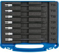 SW-Stahl 05450L Embouts de vissage I 1/4 I Profil en T I T10-T40 I avec tête sphérique I 7-pièces I Embout de tournevis pour TorxI Embout hexagonal Box I Bit Set pour Torx