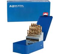 SW-Stahl 80525L Jeu de forets en titane, 25 pcs. 1-13 mm