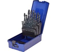 SW-Stahl 81425L Jeu de forets hélicoïdaux HSS-R, 25 pièces en cassette brevetée, de 1 à 13 mm