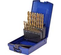 SW-Stahl 81519L Jeu de forets hélicoïdaux, HSS-G TIN, 1-10 mm, 19 pièces