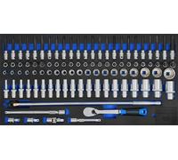 SW-Stahl Assortiment pour servante d'atelier ouille 1/2", avec cliquet, 95 pièces Z3011-12