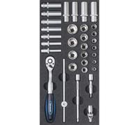 SW STAHL Assortiment pour servante d'atelier ouille 3/8" à cliquet,