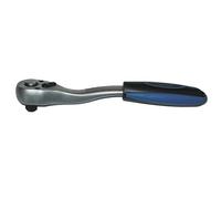 SW-Stahl Cliquet Réversible 3/8" ERGO 05890L, 72 Dents en Acier | Cliquet coudé à denture fine avec blocage d'insert, longueur 206 mm, finition mate pour outillage mécanique professionnel
