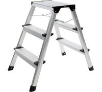 SW-Stahl Escabeau à marches, 3 marches, en aluminium, pliable 20922L