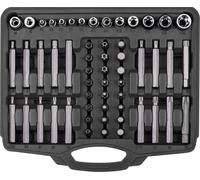 SW-Stahl Jeu de 56 embouts et douilles, T, E, XZN, 6 pans 3/8 et 1/2 pouces, 04475L