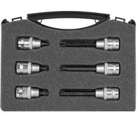 SW STAHL Jeu de 6 Douilles à Visser 1/2 Pouce, Profil en T, T30-T50 S5116