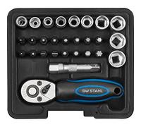 SW-Stahl Jeu de clés à douilles, 1/4", 29 pièces S2143