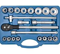 SW-Stahl Jeu de clés à douilles, 3/4", douze pans, 21 pièces 07663L