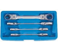 SW-Stahl Jeu de clés mixtes à cliquet, 10-19 mm, avec articulation, 4 pièces S1592