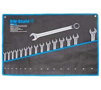 SW-Stahl Jeu de clés mixtes à fourche, 10-32 mm, contrecoudées, 16 pièces 00193L