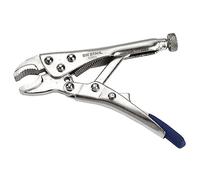 SW Stahl Pince de Préhension, Mini Pince de Blocage 100 mm 41501L | Outil en acier chrome-vanadium avec mâchoires semi-circulaires, modèle universel court, chromé mat et riveté 6 fois