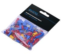 SW Stahl S3180 Assortiment de Cosses de Câble à Sertir, 100 Pièces | Connecteurs plats et ronds pour câbles 0,5 à 6 mm², boîtier de 100 pièces rouges, bleues et jaunes pour l'automobile