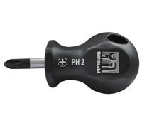 SW Stahl Tournevis Cruciforme PH2 x 25 mm - Profil Phillips Court 31609L | Outil en acier chrome vanadium chromé mat avec manche à 1 composant, idéal pour espaces restreints, qualité industrielle