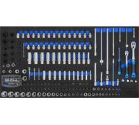 SW-Stahl Z3011-13 Assortiment pour servante d'atelier ouille 1/2', avec cliquet, 95 pces I Inserts pour servante d'outils I Equipement d'atelier professionnel I Insert à outils équipé pour voi
