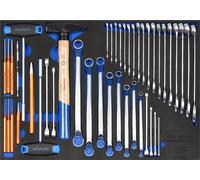 SW-Stahl Z3011-15 Assortiment pour servante d'atelier, clés et outillage à main général, 44 pièces I Servantes d'atelier I Équipement d'atelier professionnel I Porte-outils équipé pour véhicules I