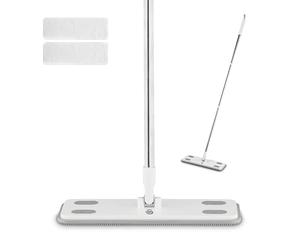 Swan Elevate Balai à Franges électrostatique avec capacité de dépoussiérage Humide et Sec à 180 degrés, Convient à Tous Les Types de sols, Comprend 25 Chiffons humides (1 lot) et 25 Chiffons secs (1