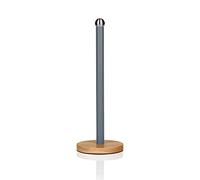 Swan Nordic Scandi Porte-essuie-Tout avec Base en Bois antidérapant, Vert pin, Acier, Ardoise, Gris, Peut contenir 1 Papier