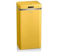 Swan Retro Poubelle de Cuisine Automatique, Capteur de Mouvement, 45 Litres, Métallique, Poubelle Intelligente de Recyclage Grande Capacité, Design Vintage, Jaune