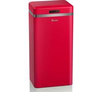 SWAN SWKA4500RNEU Poubelle rétro avec capteur d'ouverture automatique, métal, 45 L, design vintage rouge