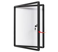 SWANCROWN Vitrine d'affichage 9 x A4 Tableau d'affichage mural, Noir, Grand