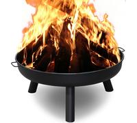 SWANEW Bassin de feu Corbeilles à feu & bacs à feu Confortable feu 80 cm Corbeille à feu Feu de camp extérieur Terrasse Pieds