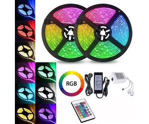 SWANEW Ensemble de bandes LED 2M, LED Strip 30 LED, LED not étanche(IP20), avec télécommande 24 boutons