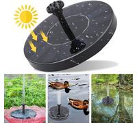 SWANEW Fontaine solaire Pompes de jardin Pompe solaire 190L/h Fontaine solaire, 7V 1.5W Pompe solaire Jeu d'eau Pompe fontaine solaire, Panneau solaire monocristallin de jardin