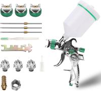 SWANEW Lackierpistole SET 1,4 + 1,7 + 2 mm HVLP Sprühpistole Spritzpistole, Düse:1.4 + 1.7 + 2mm