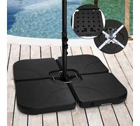 SWANEW Pied de parasol remplissable Pied noir Pieds de parasol jusqu'à 80kg
