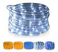 SWANEW Tube lumineux à LED, 40M Tuyau de lumière Flexible, Guirlande Lumineuses extérieur intérieur, 8 modes d'éclairage/Temporisateur, Tube lumineux Etanche-Blanc froid