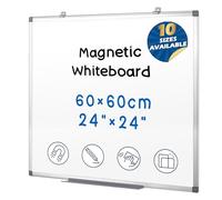 Swansea Tableau blanc magnétique 60 x 60 cm, Tableau velleda mural effaçable,inclus Porte-marqueurs et kit de fixation, Tableau blanc pour planification, affichage