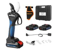 SWANSOFT 8605 Secateur Electrique Sans Fil, 40mm 1050W 21V 2Ahx2 | Progressif, avec câble d'extension de 1,2 m, pour Vignes et arbres Fruitiers