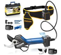 SWANSOFT PRU45-PLUS Secateur Electrique Professionnel 45mm,1150W Moteur Sans Balais,Écran LCD,25V 4Ah x2 Sécateur Électrique sans Fil pour Vigne,Olivier,Jardinage -Version Haut de Gamme