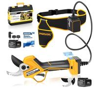 SWANSOFT PRU45-PLUS Secateur Electrique Professionnel 45mm,1150W Moteur Sans Balais,Écran LCD,25V 4Ah x2 Sécateur Électrique sans Fil pour Vigne,Olivier,Jardinage -Version Haut de Gamme