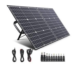 SWAREY 100W Panneau Solaire Pliable ETFE Monocristallin Chargeur Solaire Portable 18V Type-C PD 60W DC/USB/QC3.0/MC4 MPPT pour Générateur Solaire Camping Ordinateur Portable Tablette Téléphone