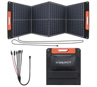 SWAREY 100W Panneau Solaire Pliable Quatre Panneaux avec Adaptateur XT60 Femelle vers DC5521, DC7450, DC7909, Anderson, MC4