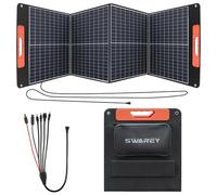 SWAREY 100W Panneau Solaire Pliable Quatre Panneaux Très Compact 19,8V avec Adaptateur XT60 femelle vers DC5521, DC7450, DC7909, Anderson, MC4 (BS-100)