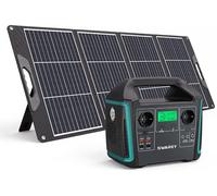 SWAREY Générateur Électrique Portable 1000W avec Panneaux Solaires Pliable 200W Pack Générateur Solaire Batterie Externe 220V Sortie AC/USB/Type-C/QC 3.0
