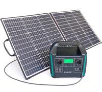SWAREY Générateur Solaire 1000W 725Wh avec Panneau 100W Pliable - Station Énergie Portable 3 Modes de Recharge (Secteur/Voiture/Solaire) USB-C 140W pour Camping Van Secours Maison