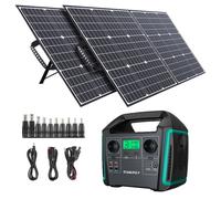 SWAREY Générateur Solaire Portable 1000W(1500W Pic) avec 2PCS Panneau Solaire Pliable 100w Generateur Electrogène 220V