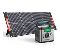 SWAREY Kit Énergie Solaire Portable - Générateur 500W 518Wh + Panneau Solaire Pliable 100W - Recharge Rapide AC/DC/USB/Type-C/QC3.0 - Pour Camping, Voyage, Urgence
