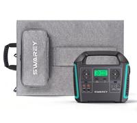 SWAREY Kit Station S1000 725,76Wh + Panneau Solaire BC-200 | 1000W AC crête 1500W, onde sinusoïdale pure, 3 modes recharge, multi ports, LED SOS, camping van secours coupures courant