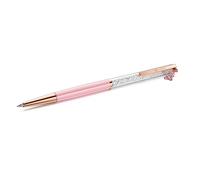 Stylo à bille Crystalline, Ourson, Rose, Laqué rose, placage de ton or rose OS