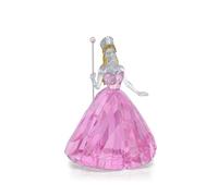 Swarovski Décoration Wicked, Fée Glinda Upland en Cristal Rose, Blanc et Jaune à 1 050 facettes, avec détails en métal chromé