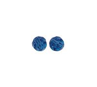 Swarovski Elements Perle Ronde Cristal, Bleu Royal, 4 Mm Ø, Boîte 20 Pièces