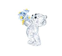 Swarovski Figurine animalière en cristal Ourson Kris - Myosotis OS bleu