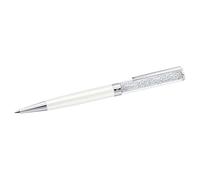 Swarovski Stylo à bille Crystalline, Blanc, Métal chromé