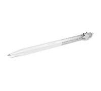 Swarovski Stylo à Bille Crystalline, Forme octogonale, Flocon de Neige, Blanc, Laqué Blanc