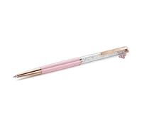 Swarovski Stylo à bille Crystalline, Ourson, Rose, Laqué rose, placage de ton or rose